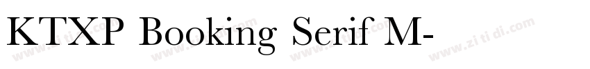 KTXP Booking Serif M字体转换